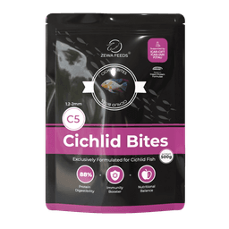 Zewa Feeds Cichlid Bites C5 — front of pack, 500G pack