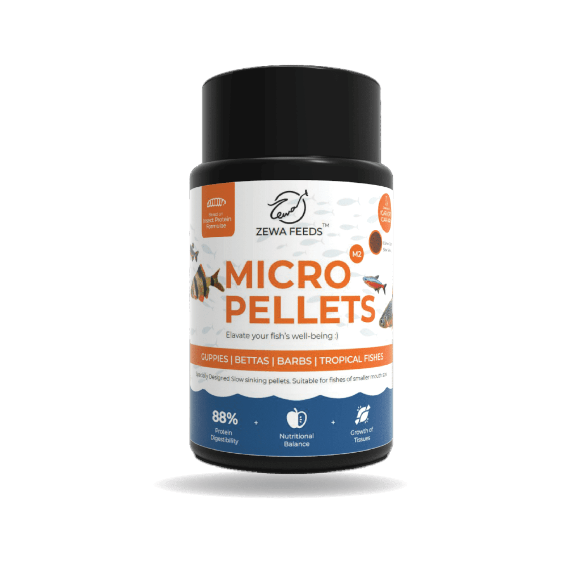 Zewa Feeds Micro Pellets M3 — front of pack, 45G pack